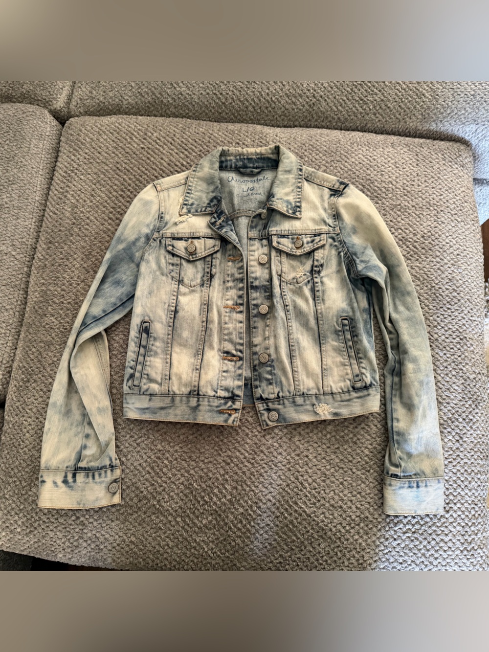Aeropostale Light Blue Washed Denim Jacket for Kids